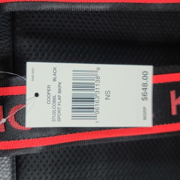 Michael Kors Cooper Logo Stripe Backpack – Black, NWT (MSRP: $648) - Picture 4 of 5